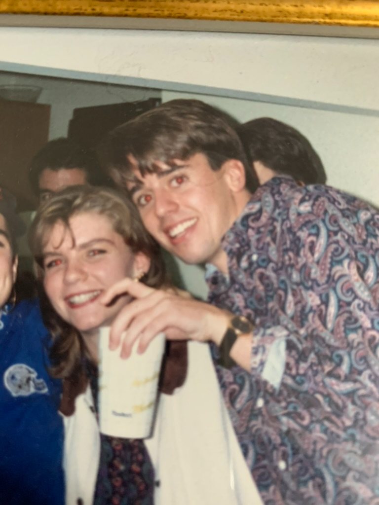 Seth and Donna at his 22nd birthday party in Boone, NC, November 1992
